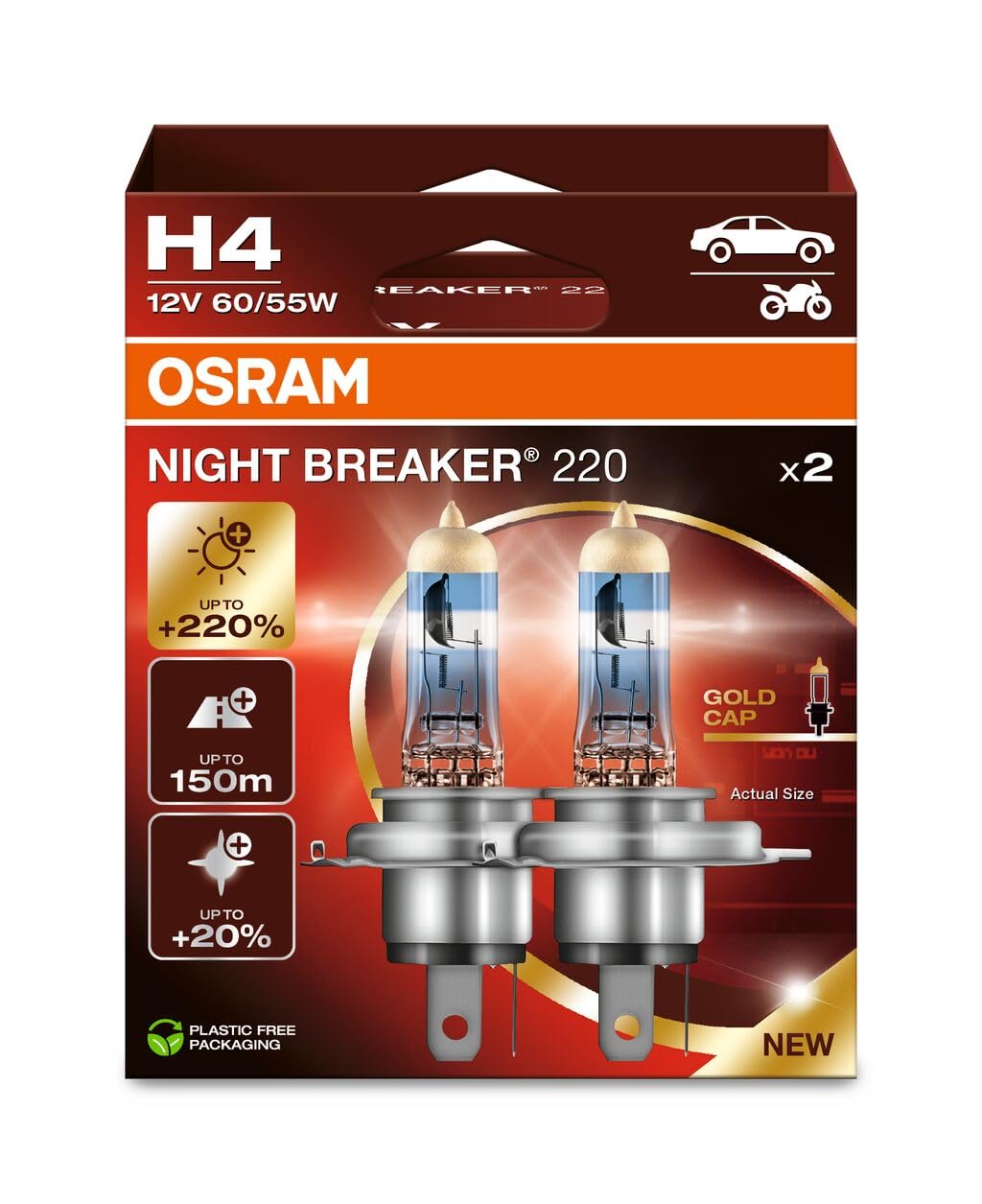 H4 Osram NB +220% pojačane sijalice